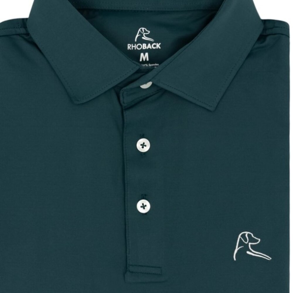 Solid Men's Short Sleeve Performance Polo - Green